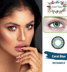EGO Forest Coral Blue Contact Lens